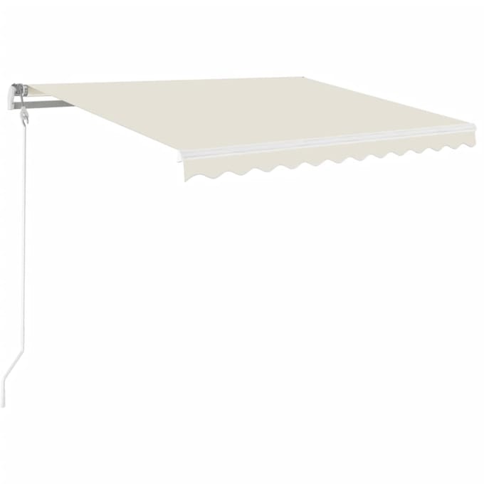 vidaXL - Uitschuifbare - luifel - Crèmekleurig - 350 - x - 250 - cm