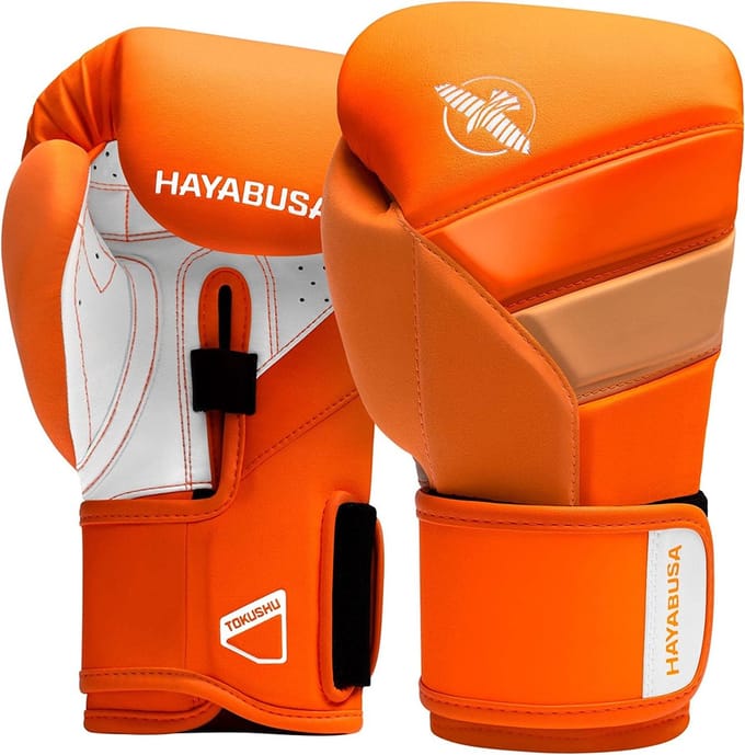 Hayabusa T3 Neon Bokshandschoenen - Neon Oranje 16 oz