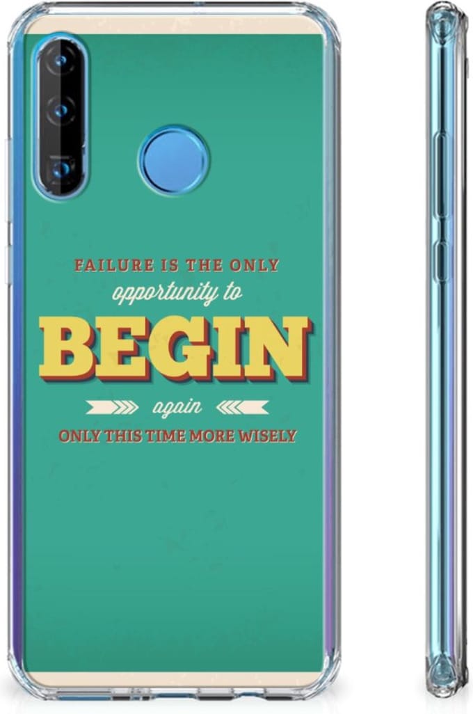 Huawei P30 Lite Telefoonhoesje met tekst Quote Begin