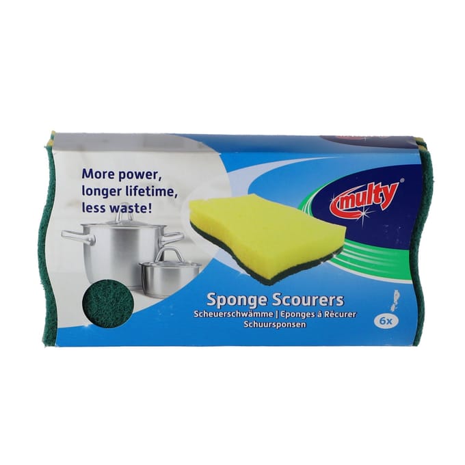 Multy schuursponzen, 6 stuks