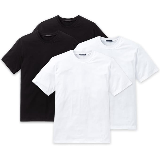SCHIESSER T-shirt American T-Shirt Verpakking van 4