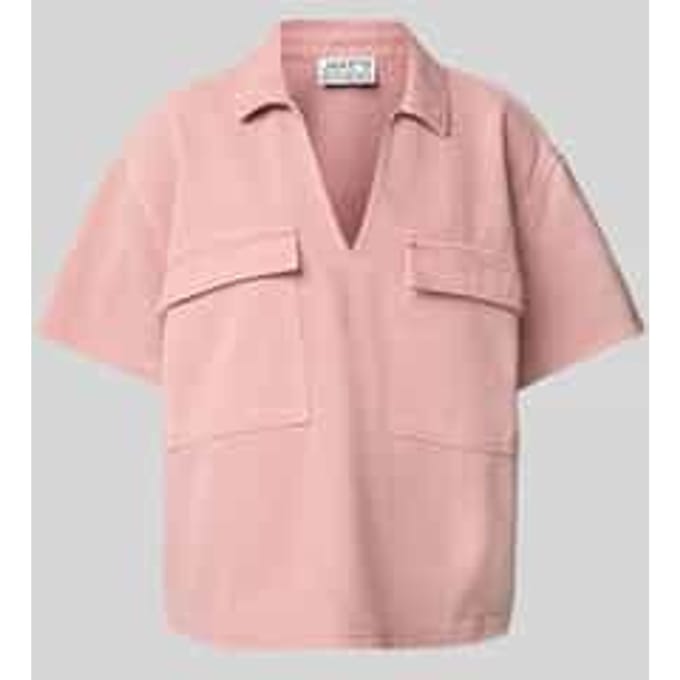 Relaxed fit jeansblouse met klepzakken op de borst