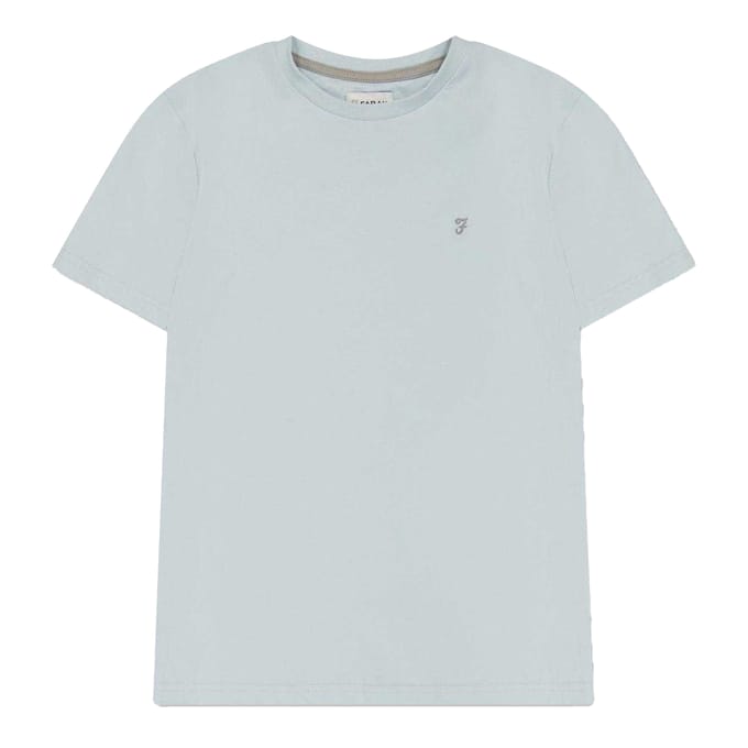 Farah Kinder/Kinder Logo Crew Hals T-shirt (Blauw)