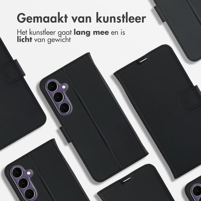 Accezz Hoesje - Geschikt voor Samsung Galaxy S24 FE - Wallet Softcase Bookcase - Zwart