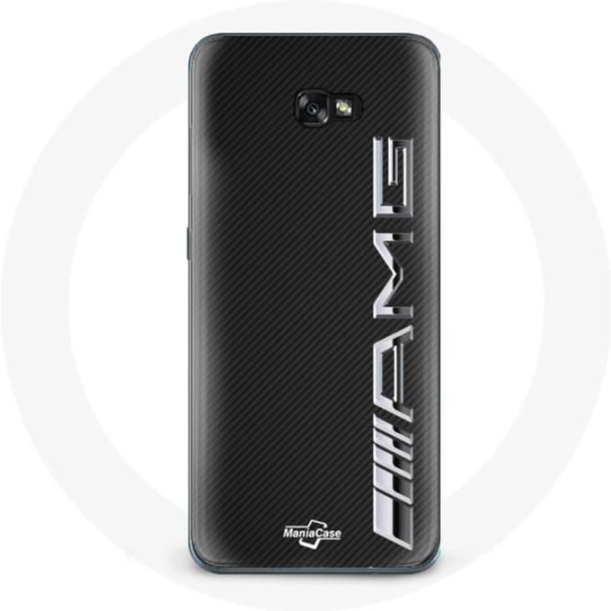Case voor Samsung A5 2016 Amg Logo Carbon Textuur zwart