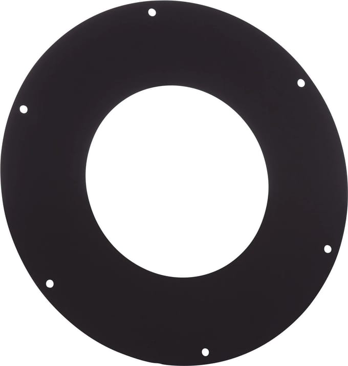 Rozet Ø150 Zwart 1mm.
