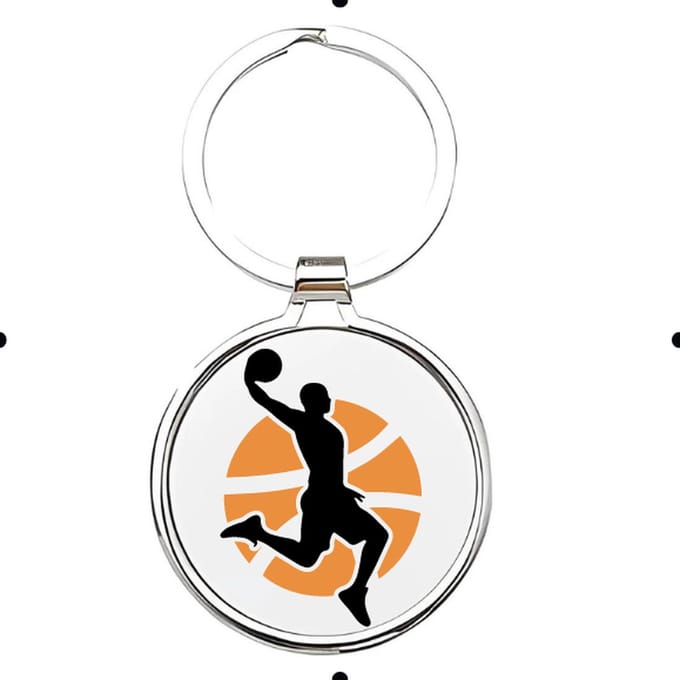 Akyol - Basketbal Sleutelhanger - basketbal - liefhebber - Cadeau - Sport - 2,5 x 2,5 CM