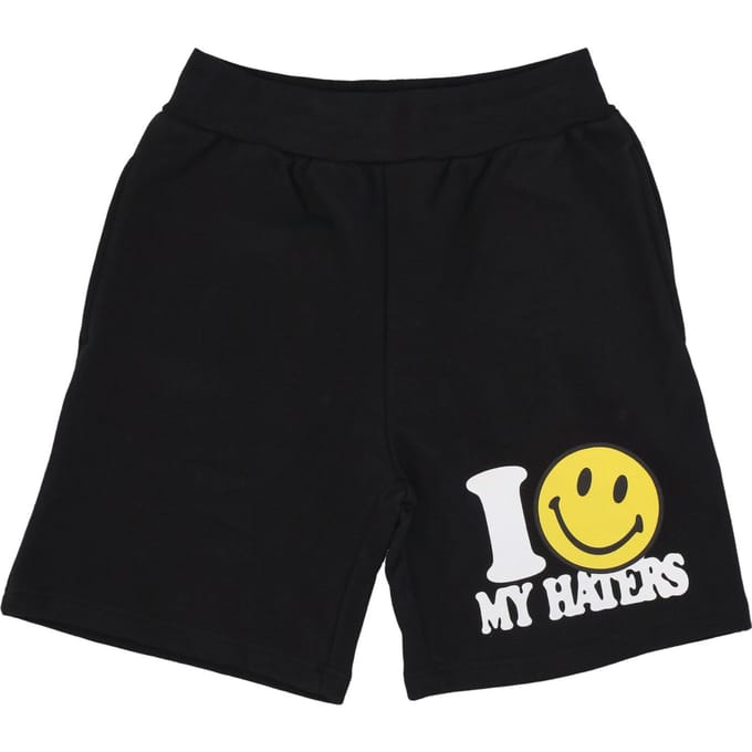 Sweatshirt heren korte trainingsbroek Smiley Haters sweatshort zwart