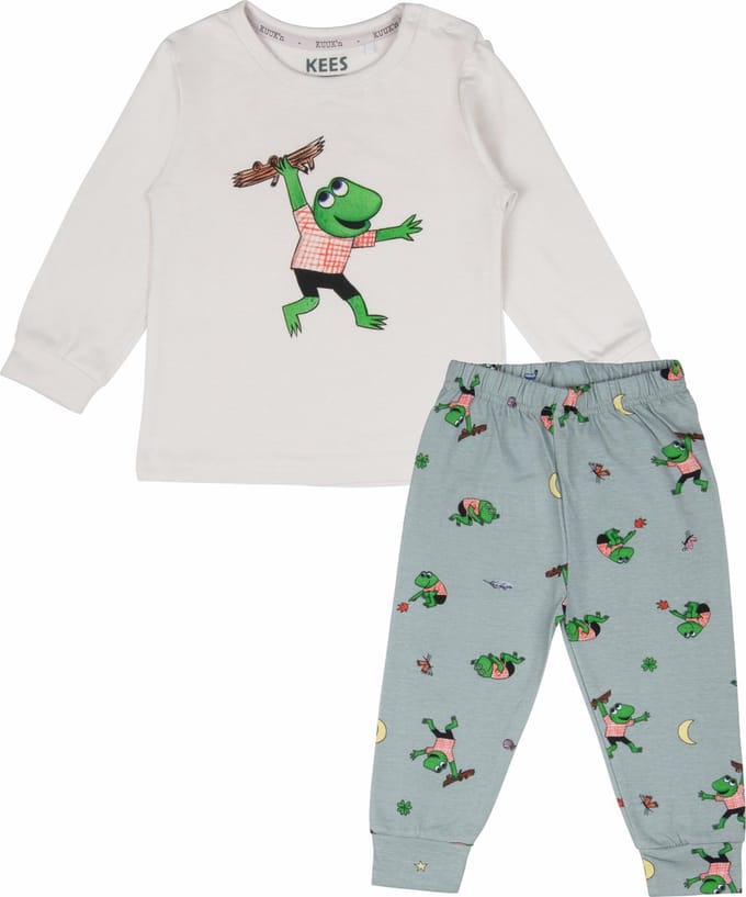 Kuuk'n Kees Wit/Groen Pyjama maat 62/68 2020462