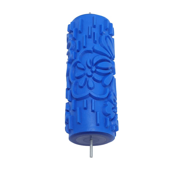 Textuurroller Multifunctionele Rubberen Baksteen Embossing Textuur Rubberen Roller voor Muur Meubels blue