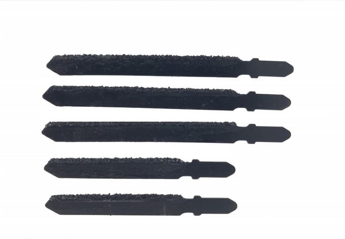 Hofftech Decoupeerzaag bladen - T schacht - Tegels -3x100mm/ 2x 75mm