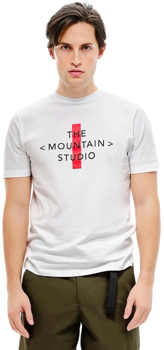 The Mountain Studio Cross Logo T-shirt Met Korte Mouwen Wit M Man
