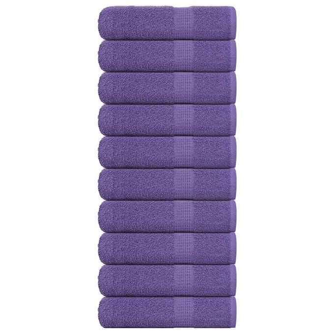 vidaXL - Handdoeken - FROGN - 10 - st - 50x100 - cm - 360 - g/m² - paars