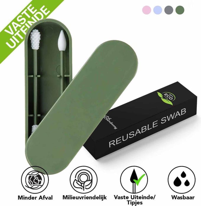 Bamboozy Herbruikbare Wattenstaafjes met vastzittende uiteindes - Kies je kleur
