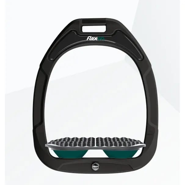 Endurance stijgbeugels Zwart/Grijs/Groen Flex-On Green Composite