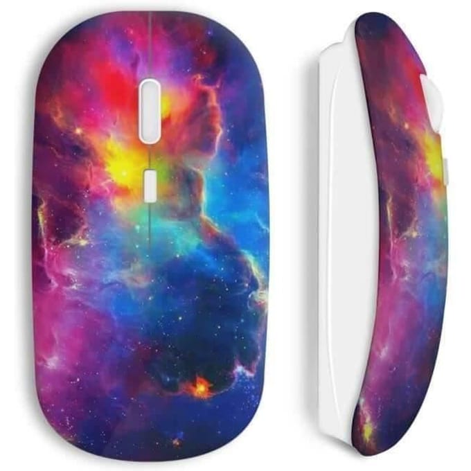 Souris Sans Fil Galaxy multicolor background