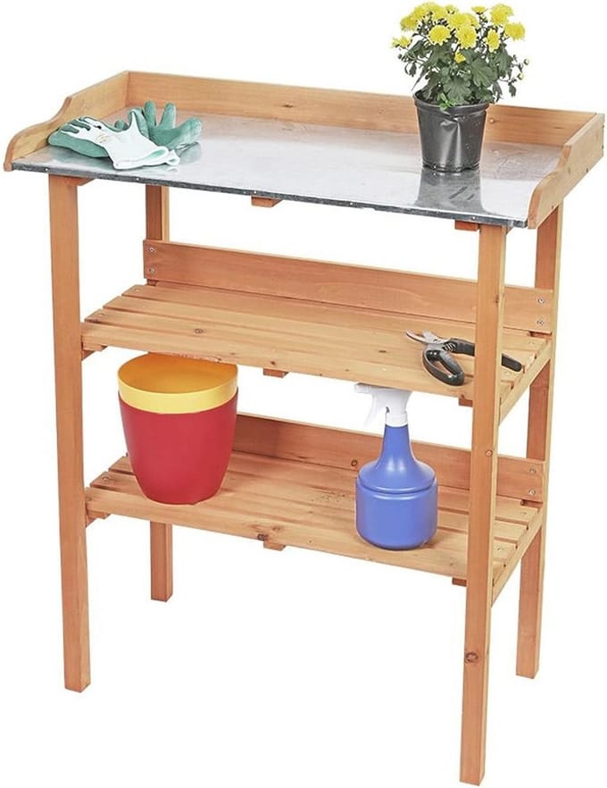 Houten Plantentafel voor Tuin en Werk