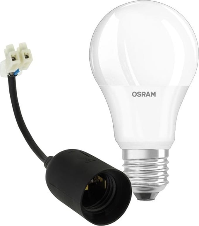 VERHUISSET LAMPHOUDER + LEDLAMP 60W