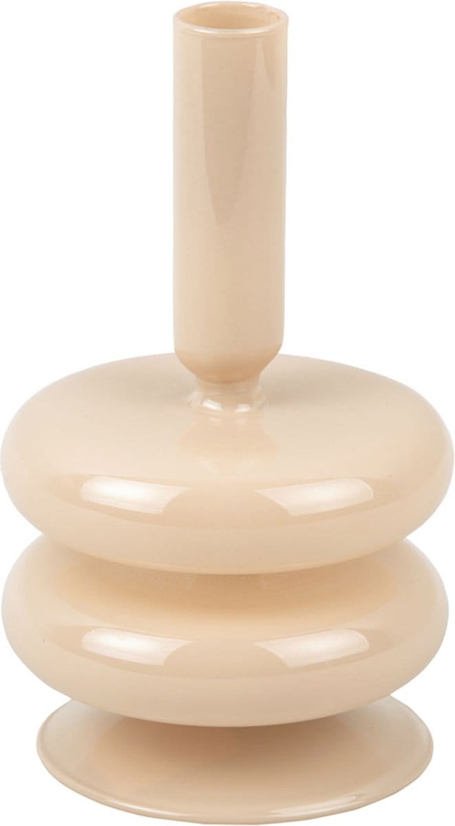 Present Time Kandelaar Sparkle Double Ring - Zandbruin - Ø10cm - Scandinavisch,Modern