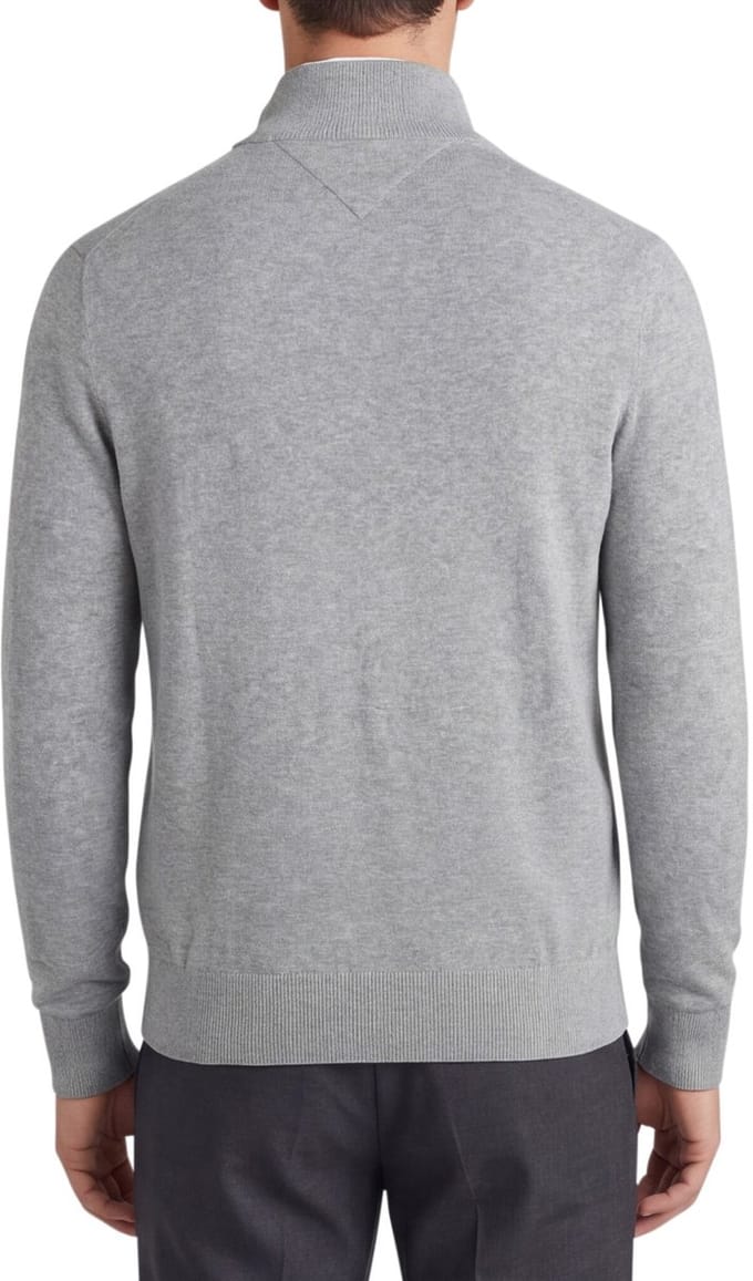 Tommy Hilfiger vest grijs katoen zonder capuchon