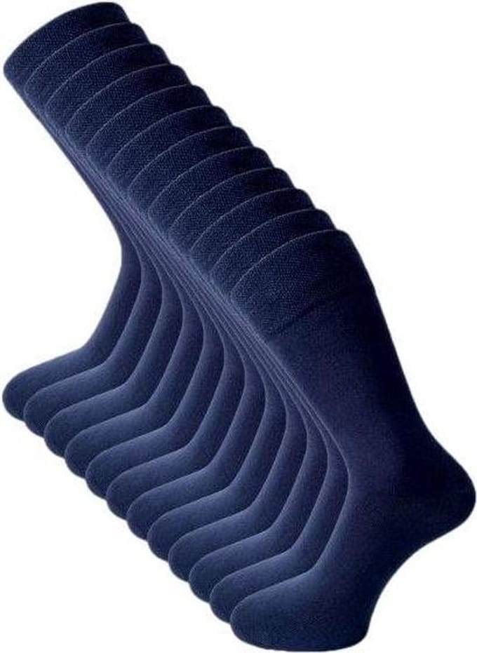 12 paar Herensokken - Gold Label - Naadloos - Donkerblauw - Maat 39-42