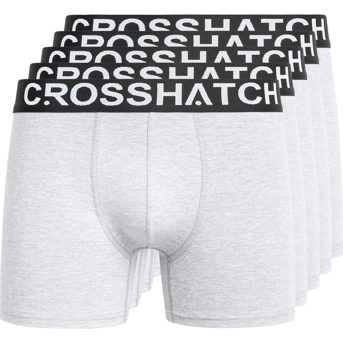 Crosshatch Heren Astral Boxershorts (Set van 5) (Grijze Mergel)
