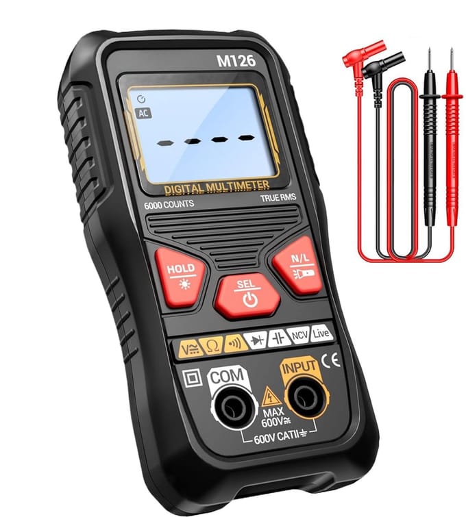 Digitale Multimeter - Spanningsmeter Tester - Elektrische Klussen - Automatische Detectie - 6000 Tellingen - Meerkleurig