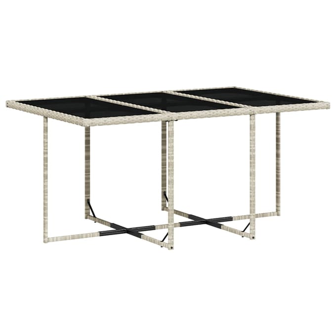vidaXL - 7-delige - Tuinset - met - kussens - poly - rattan - grijs
