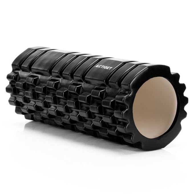 Actiget® Foam roller - Triggerpoint massage - Massage roller - 33 CM - Medium Hard - Zwart
