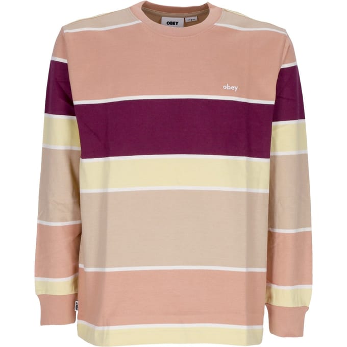 Heren T-shirt met lange mouwen Nationale Stripe L/s Tee Italian Clay Multi