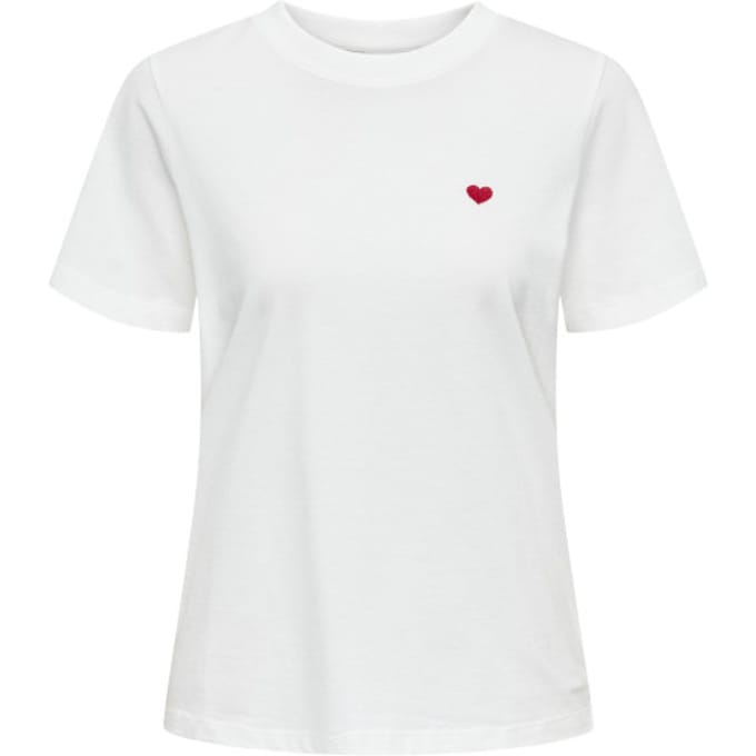Jacqueline de Yong witte dames t-shirt   Ronde hals   Regular fit   Korte mouw Wit L