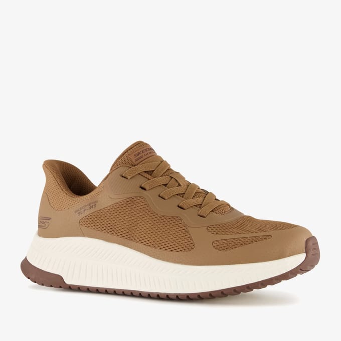 Skechers Slip-ins: BOBS Squad 4 heren sneakers bruin - Maat 41 - Extra comfort - Memory Foam