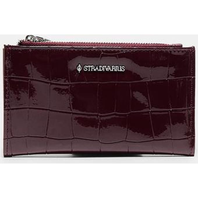 Stradivarius Basic portemonnee met rits  Granaat OS