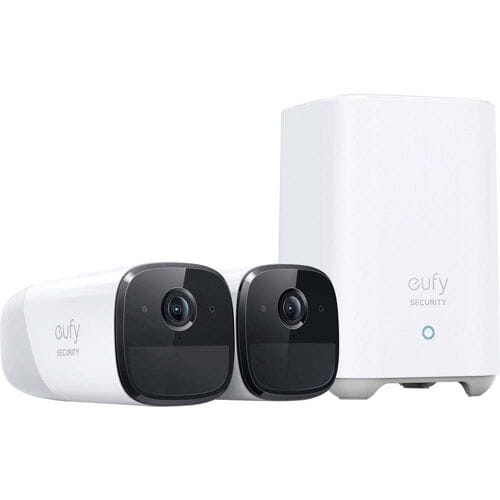 Eufy Cam 2 Pro 2K Draadloze Beveiligingsset - Inclusief Homebase en 2 Camera's - Wit