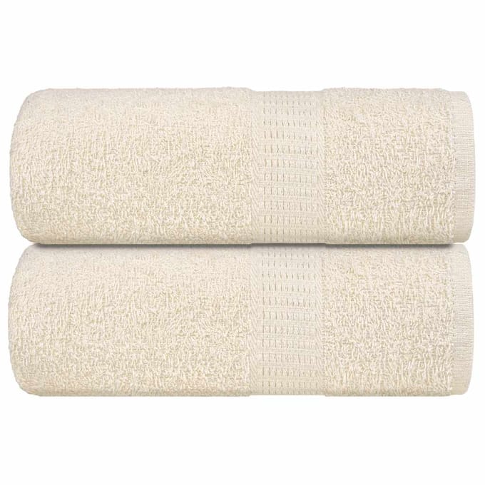 vidaXL - Gastendoekjes - FROGN - 2 - st - 30x50 - cm - 360 - g/m² - crème