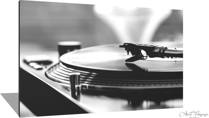 Platenspeler, DJ set foto op canvas ( formaat 60x40cm)