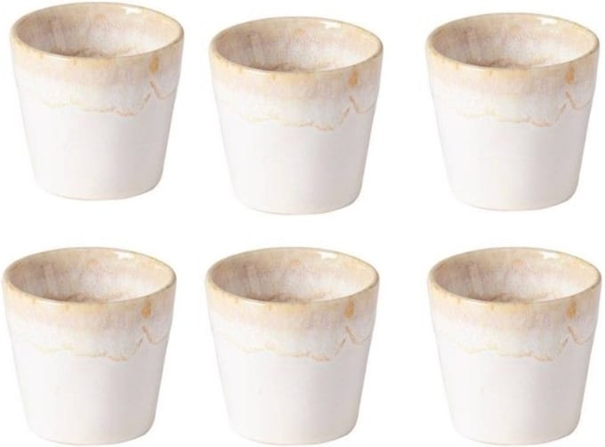Costa Nova Grespresso espresso kopjes set van 6 in de kleur Wit - 6 cm - 0,9 L