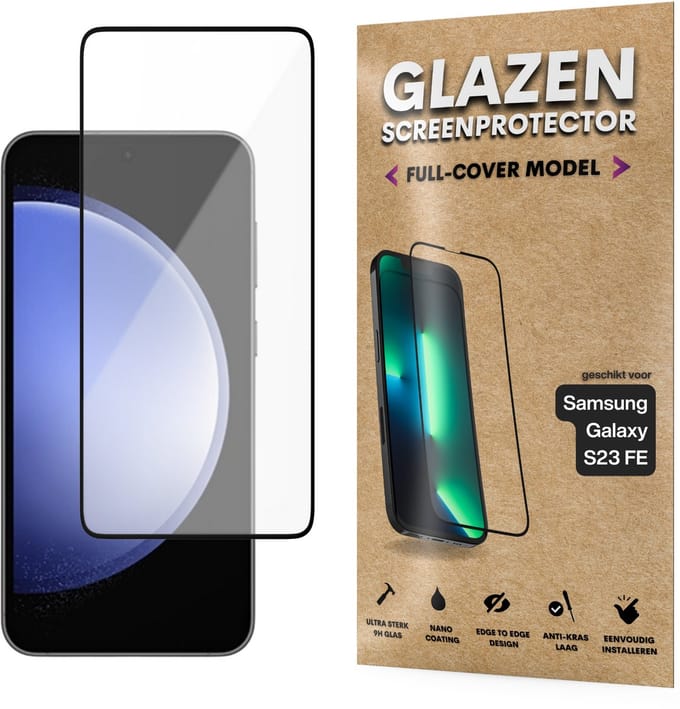Screenprotector - Geschikt voor Samsung Galaxy S23 FE - Gehard Glas - Full Cover Tempered Glass - Case Friendly
