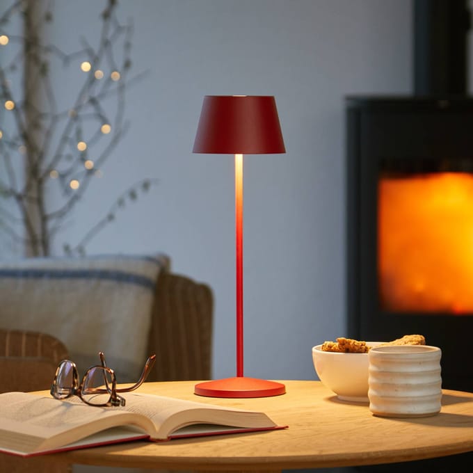 LOOM DESIGN LED oplaadbare terraslamp Modi robijnrood 36 cm CCT