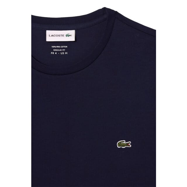 Lacoste Heren T-shirt - Navy Blue - Maat S