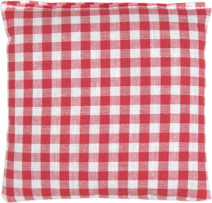 Rood-wit korrelkussen 12x12cm - Warm/koud wellness kussen