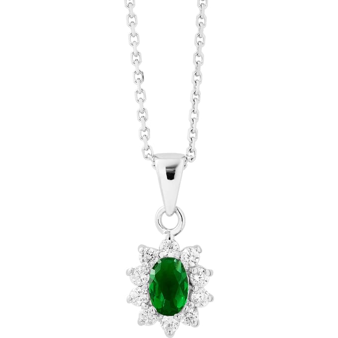 Emerald Ketting Sieraden Zilver 925 - Kate