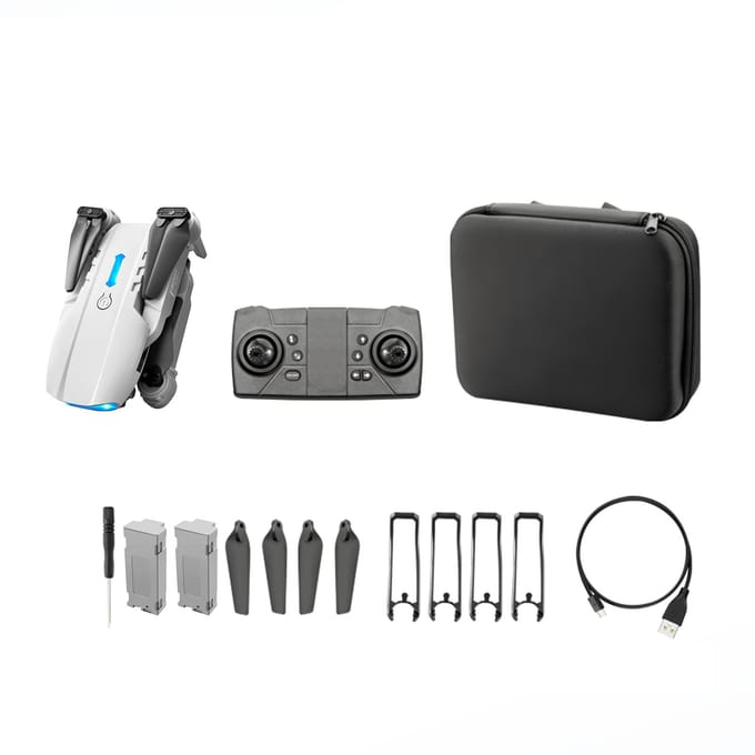Drone RC avec caméra 4K RC Quadcopter avec fonction d'évitement d'obstacles trajectoire geste de vol single camera-2 battery gris