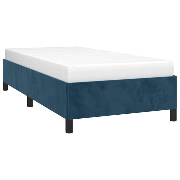 vidaXL - Bedframe - zonder - matras - 80x200 - cm - fluweel - donkerblauw