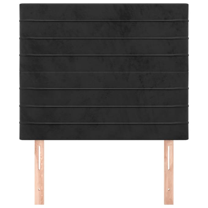 vidaXL - Hoofdbord - zwart - 100x5x118/128 - cm - fluweel