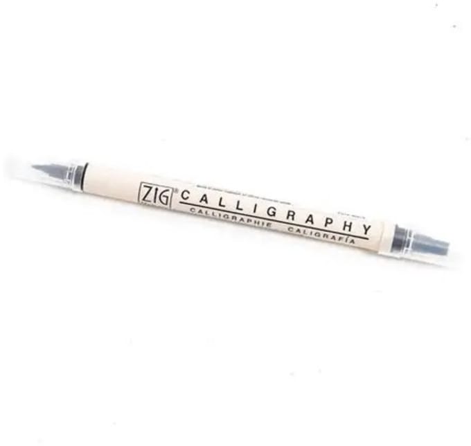 Zig Calligraphy Dual Tip 2mm & 5mm - Platinum
