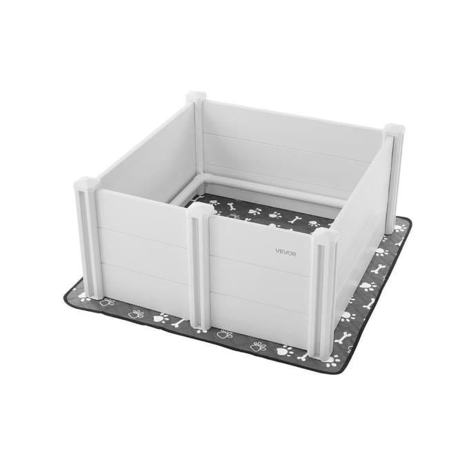 Worpkist voor Honden 38,6x38,6x18,1 inch Deurhoogte Verstelbaar voor Middelgrote Hond