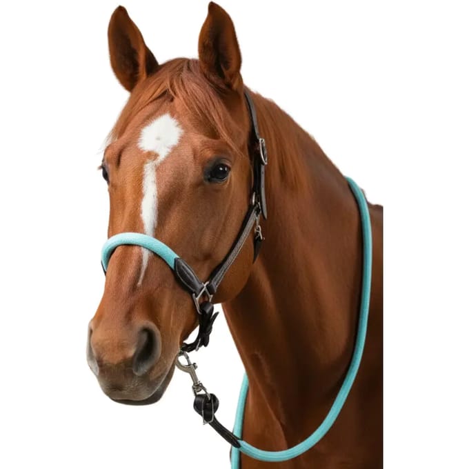 Leren halster voor paarden Flags&Cup