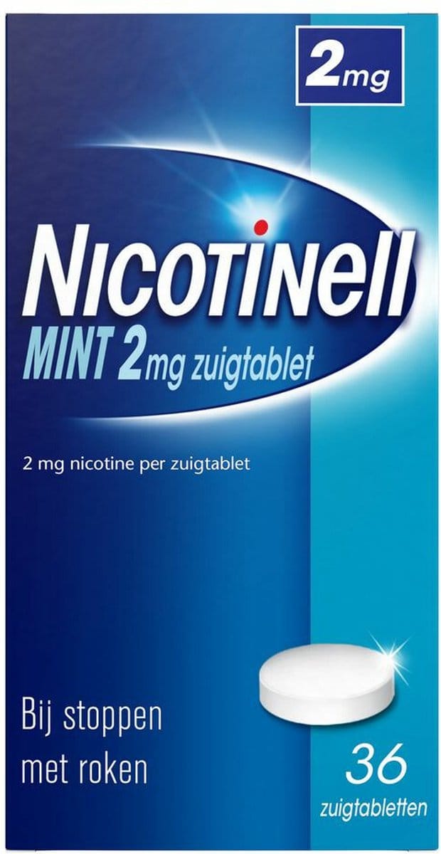 Nicotinell Zuigtablet Mint 2mg - 1 x 36 zuigtabletten