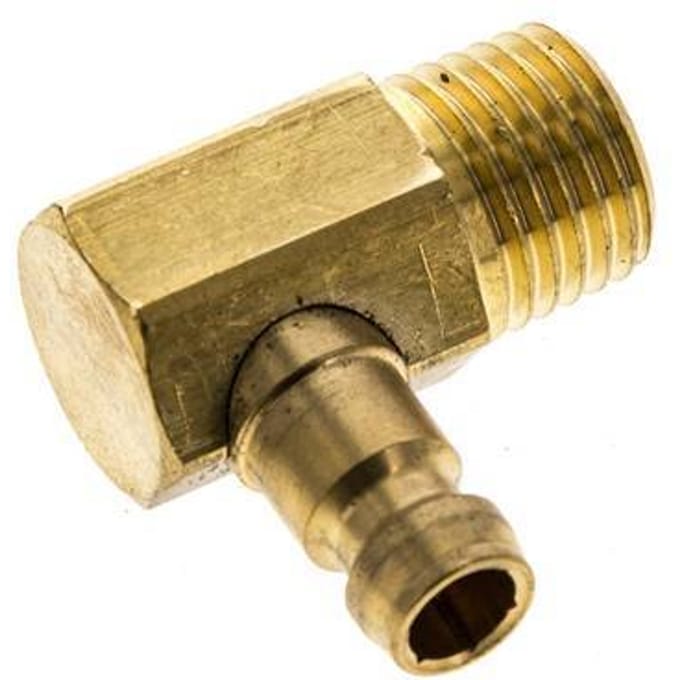 Messing DN 6 Tempereerkoppeling Insteeknippel M14x1.5 Buitendraad(conisch) 90-deg